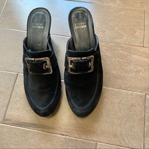Stuart Weitzman black mules